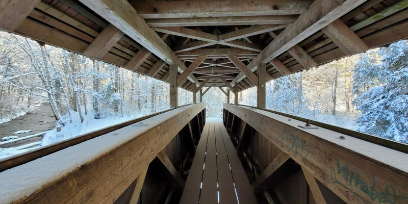 Holzbrücke in der Wutachschlucht