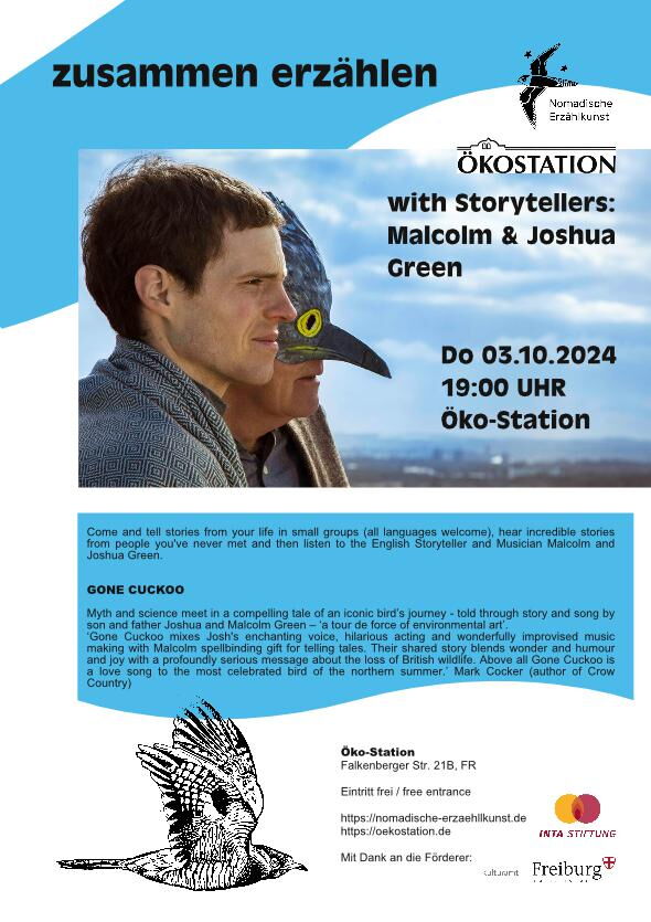 Flyer "zusammen erzählen" am 03.10.2024 in der ÖKO-Station Freiburg