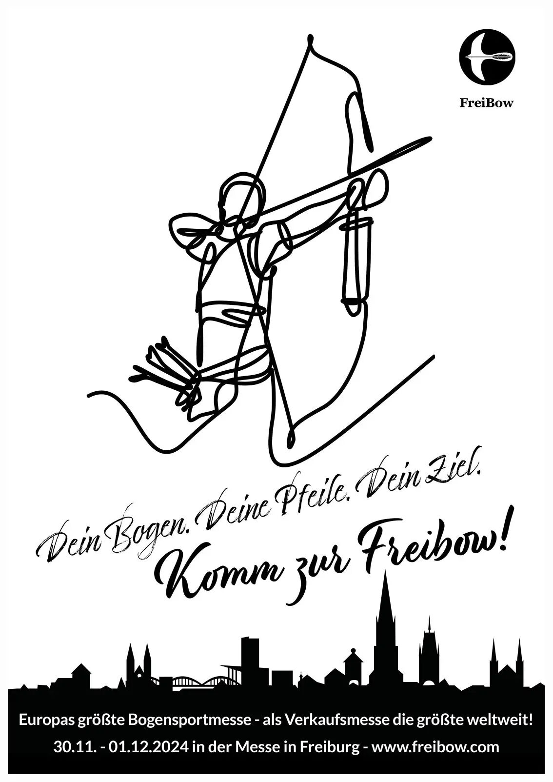 Flyer FreiBow Bogensportmesse 2024 in Freiburg