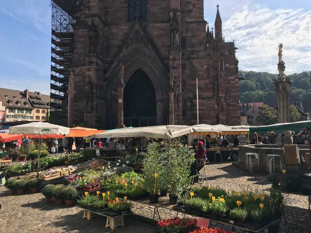 Münstermarkt vor dem Freiburger Münster