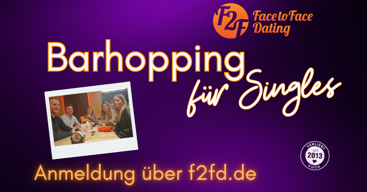 Flyer Barhopping für Singles