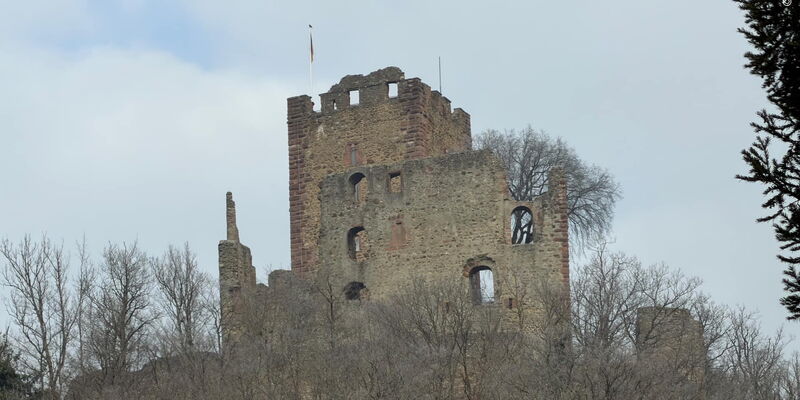 Ruine Kastelburg fotografiert aus Walkirch