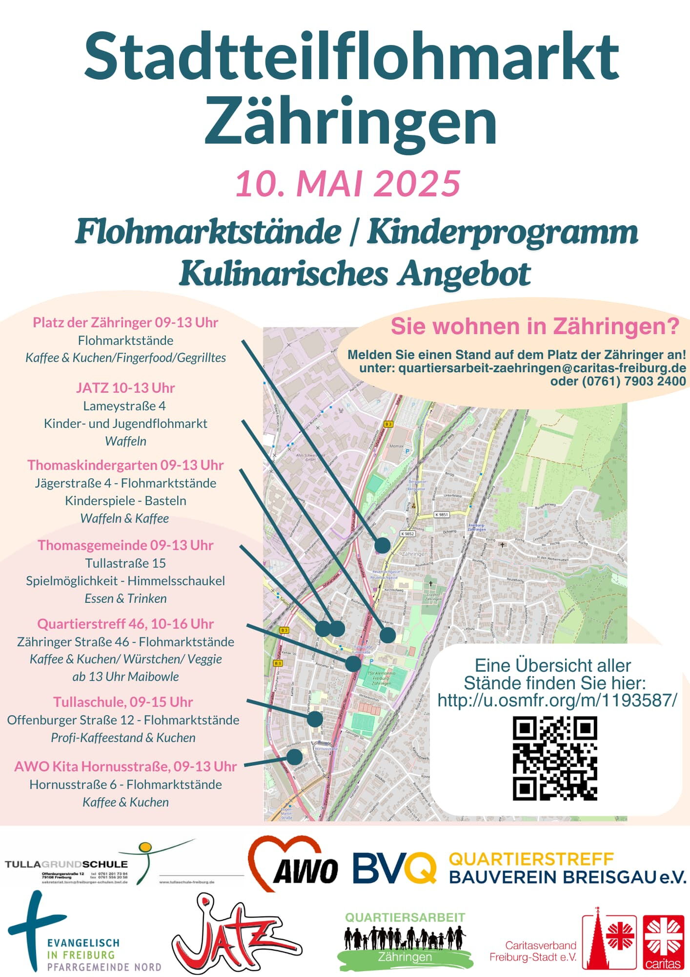 Plakat Stadtteilflohmarkt Zähringen 2025