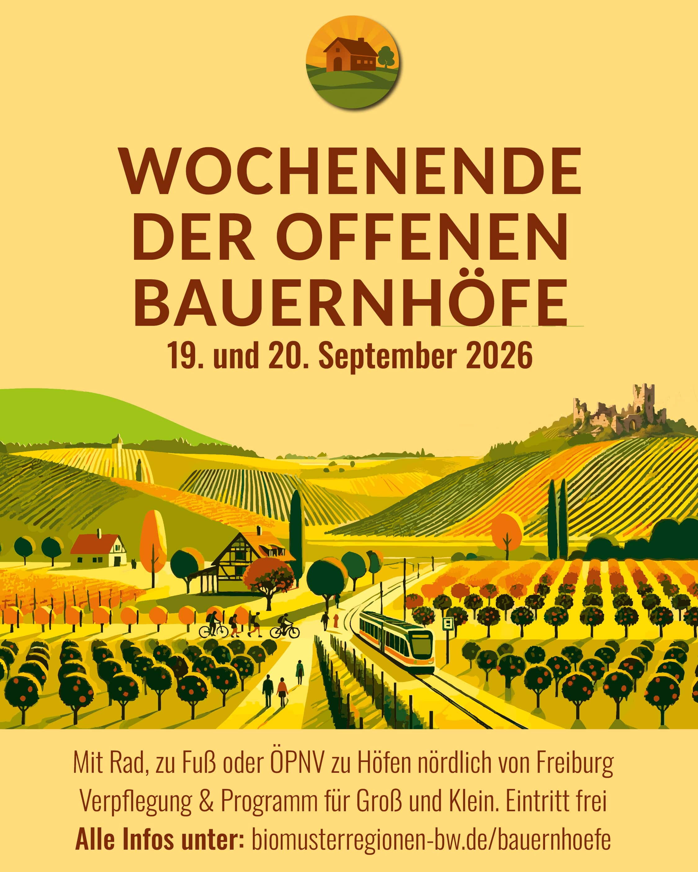 Flyer zum Wochenende der offenen Bauernhöfe 2026 in Emmendingen bei Freiburg