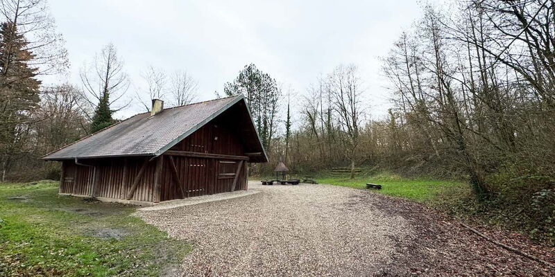 Opfinger Hütte am Opfinger See in Freiburg