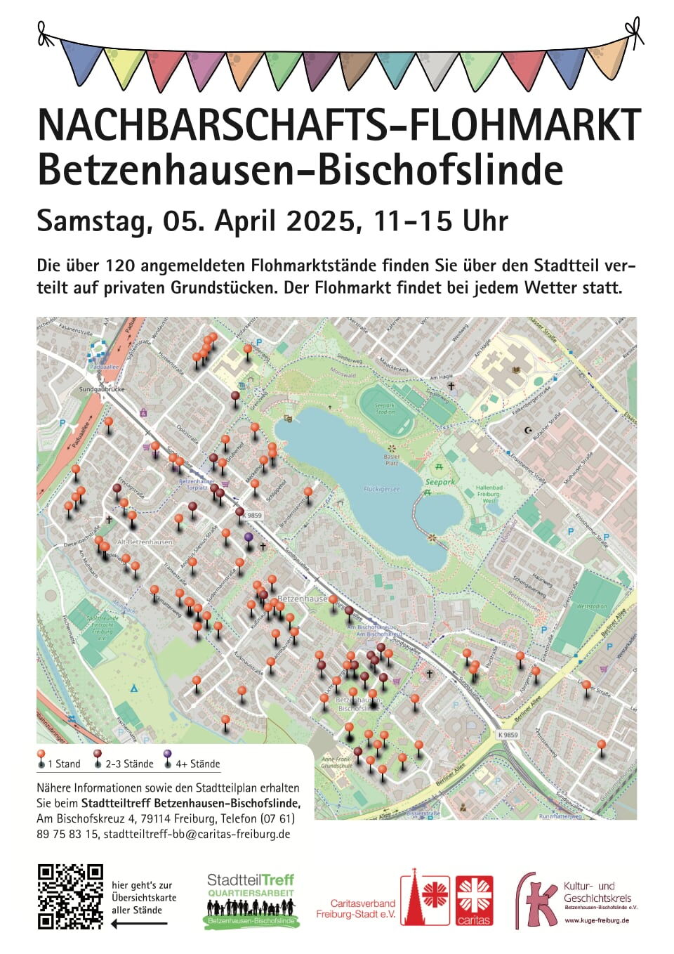 Plakat Nachbarschaftsflohmarkt Freiburg Betzenhausen 2025