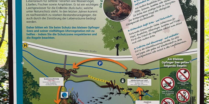 Informationstafel Kleiner Opfinger See