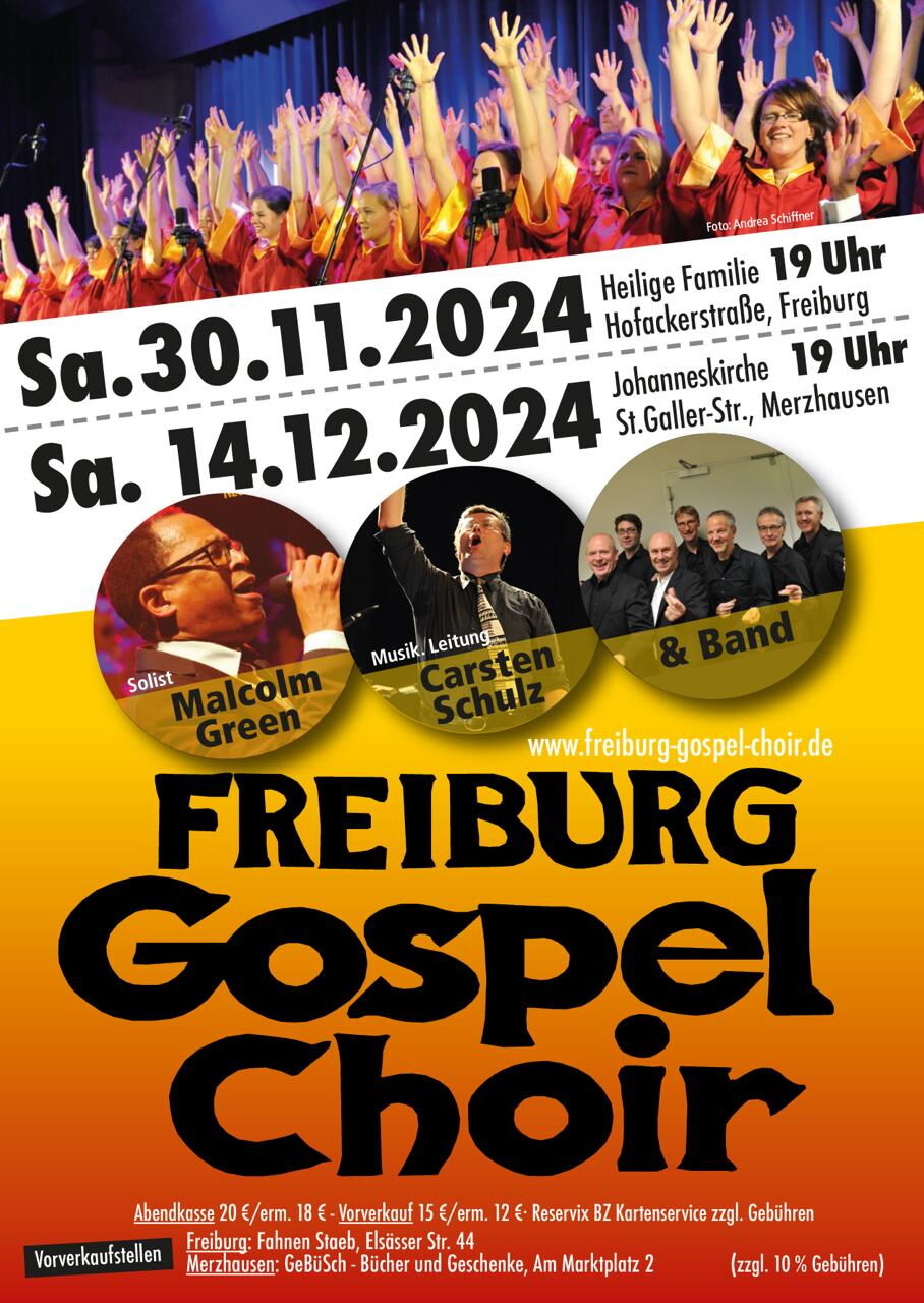 Flyer Freiburger Gospel Choir 2024