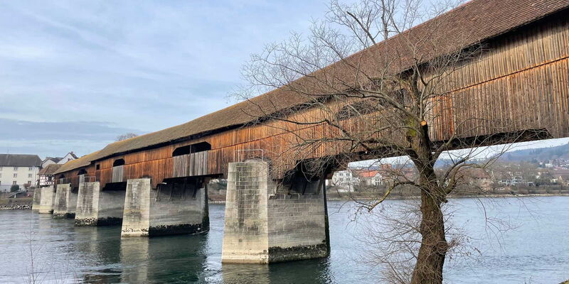 Holzbrücke über den Rhein in Bad Säckingen