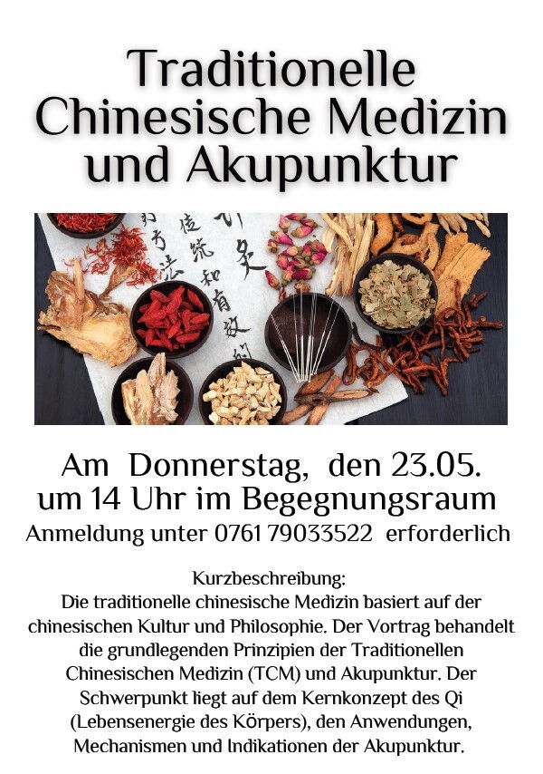 Vortrag Traditionelle Chinesische Medizin und Akupunktur