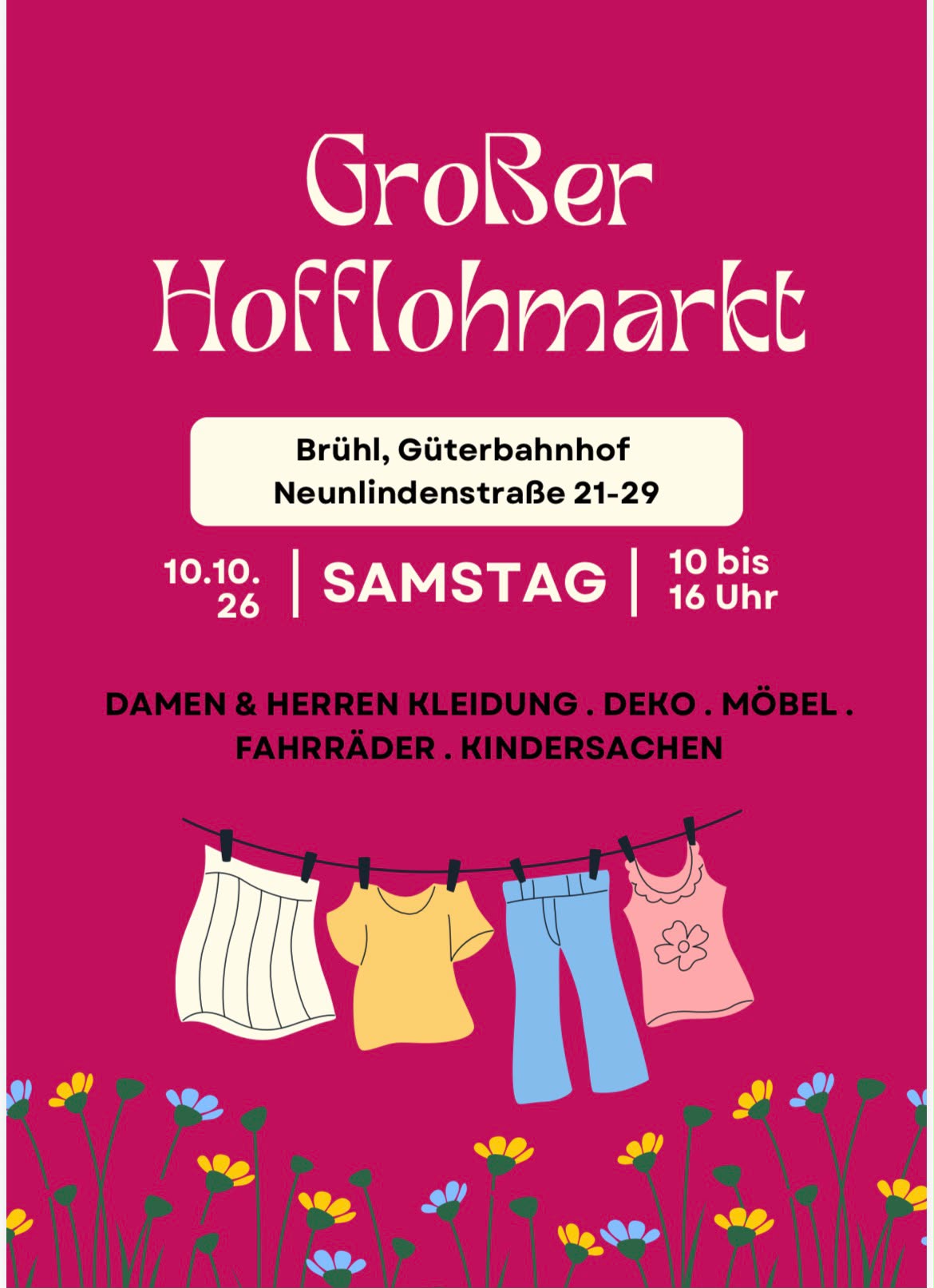 Hofflohmarkt Brühl Güterbahnhof