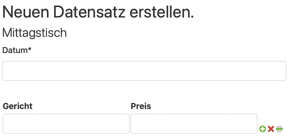 Mittagstisch veröffentlichen und bearbeiten